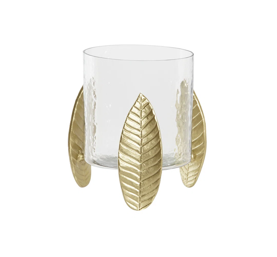Candle Holder Aluminium Glass 20X20x24 Matte