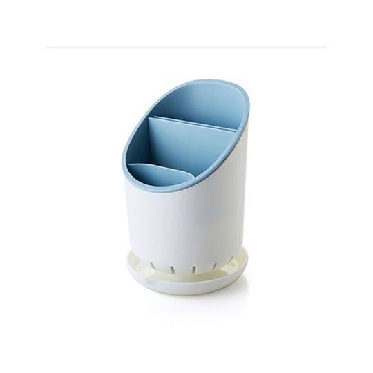 Dishware crockery chopsticks cage knife door household kitchen shelf storage rack cylinder drain cleaning, blue (opp bag)