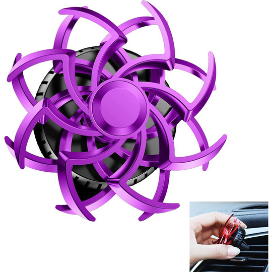 Sunflowergb - 1 Car Diffuser Aromatherapy Vent Clip Essential Oil Car Diffuser Vent Clips Spinning Spider Medallion Black for Box Fan, Floor Fan, Air