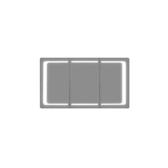 Verona Designer Line 3-Door Mirrored Bathroom Cabinet 1200mm Wide