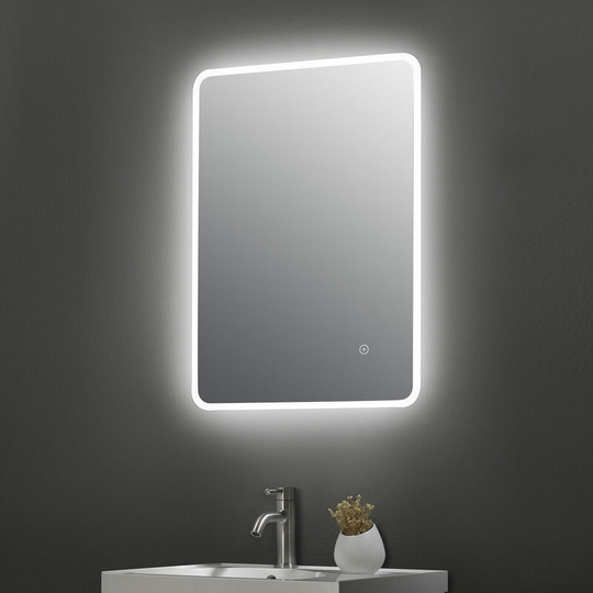 Ambient Bathroom Mirror with 27W Bulb 700mm h x 500mm w - Hudson Reed