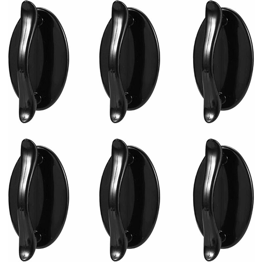Self-adhesive handle, black cabinet drawer handle, plastic furniture door auxiliary handle, instant glued drawer handle replacement, for sliding