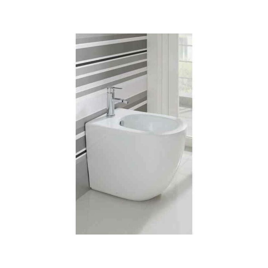 Alento Back To Wall Bidet - 360mm Wide - 1 Tap Hole - White - 95.031 - White - Eastbrook