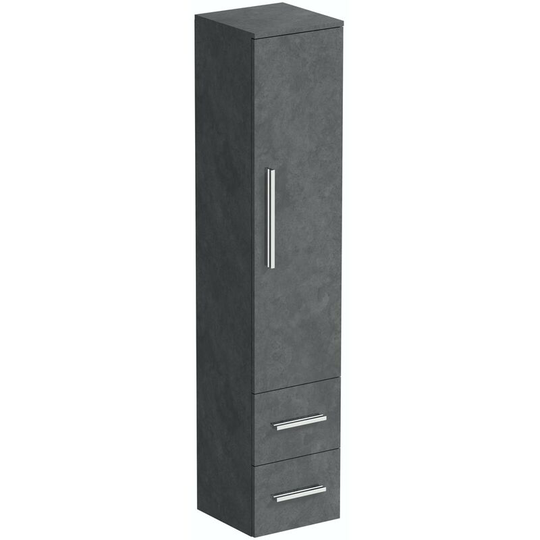 Kemp riven grey wall hung cabinet 1607 x 326mm - Grey - Orchard
