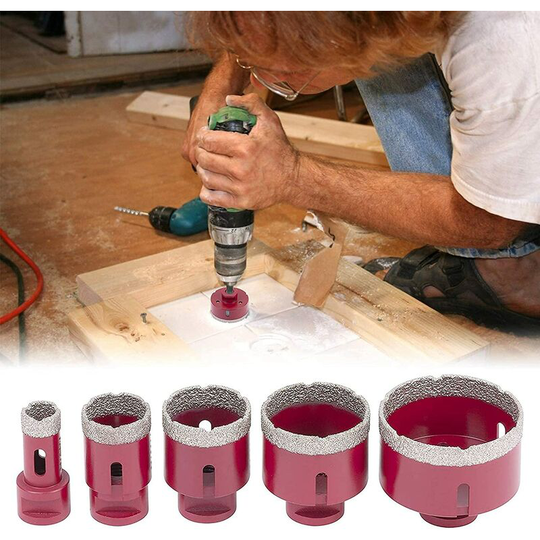 30mm Diamond Drill Bits Core Bit Hole Saw Kits with M14 Thread Wet and Dry Hole Saw, for Grinder Porcelain Tile Granite Marble