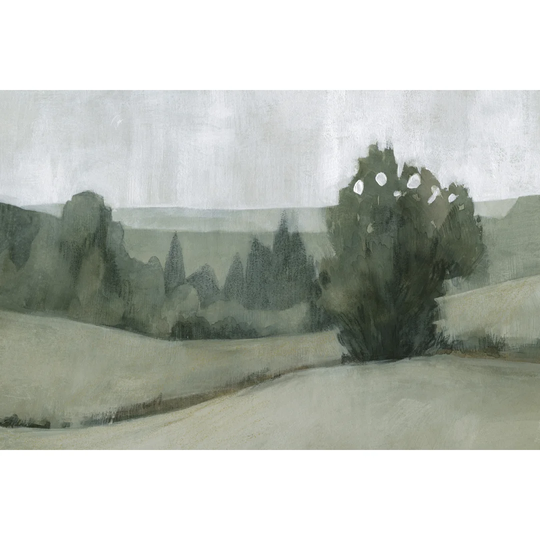Soft Green Landscape II by Emma Caroline - Wrapped Canvas Painting