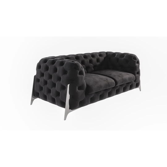 Juneri 190Cm Velvet Tuxedo Arm Sofa