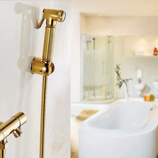 Toilet / Toilet Hygiene Kit Bidet Portable Shower Wall Mounted Spray / Overhead Shower Shattaf Personal Care Set Potty Hygiene Toilet Gold