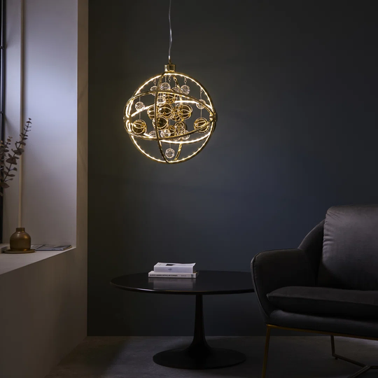 Eyad 1 - Light Geometric Globe LED Pendant