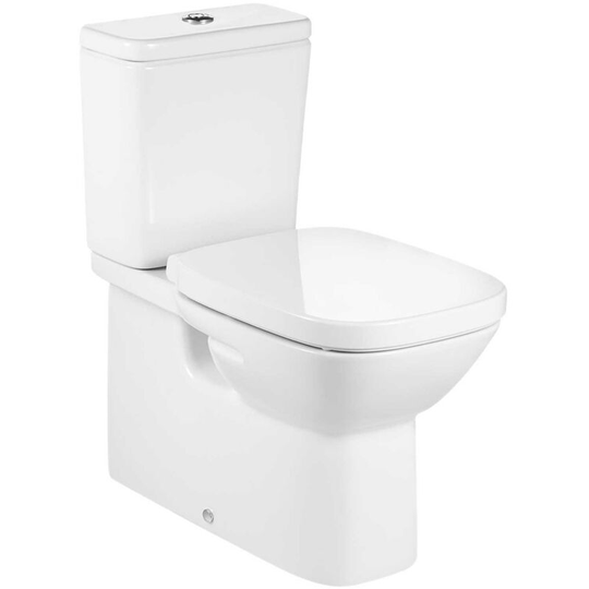 Roca Debba Back to Wall Close Coupled Toilet with Dual Flush Cistern - Standard Seat