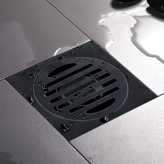 Shower Drain Filter, Thickened Stainless Steel Floor Drain Drain Drain Cover with Anti-Odor Glue Square Straight Bathroom Drain for Bathroom Shower