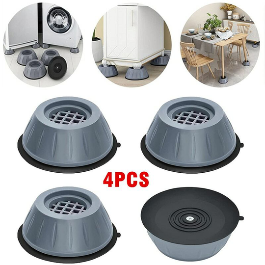 4Pcs Anti Vibration Feet Pads Shockproof Rubber Legs Slipstop Silent Skid Raiser Mat For Washing Machine Support Dampers Stand
