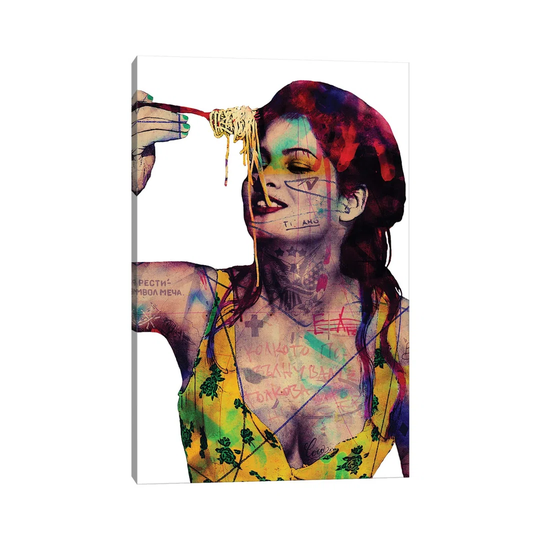 Claudia Cardinale by Brysemal - Wrapped Canvas Art Prints