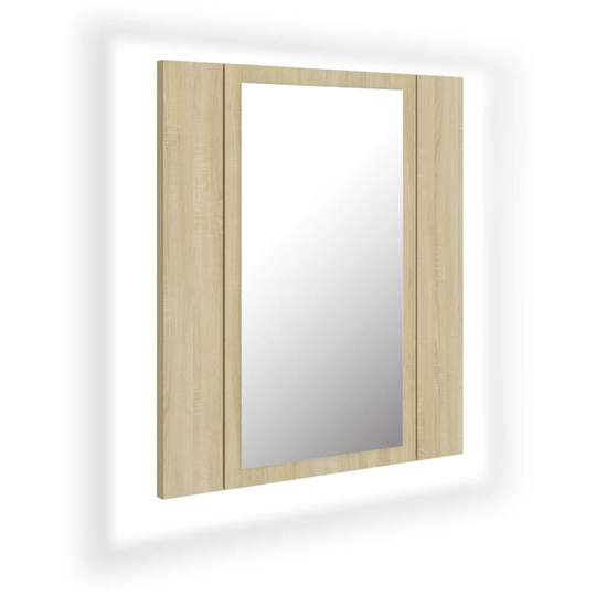 Vidaxl - led Bathroom Mirror Cabinet Sonoma Oak 40x12x45 cm Acrylic Brown