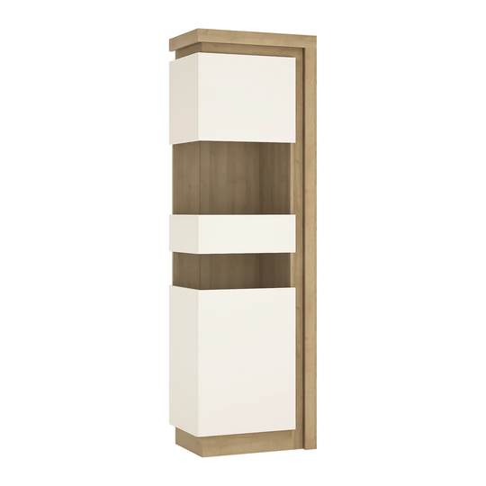 Blayze Narrow Tall Display Cabinet with Lighting