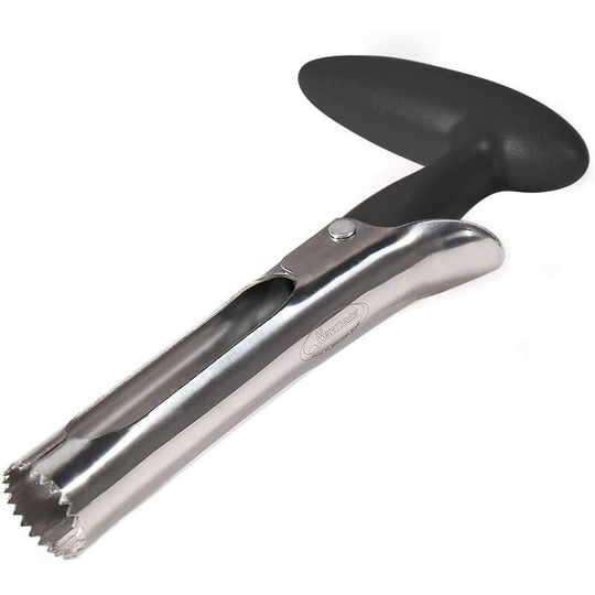 Stainless Steel Apple Drainer Tool with Serrated Blade, for Home and Kitchen (Black) - Litzee