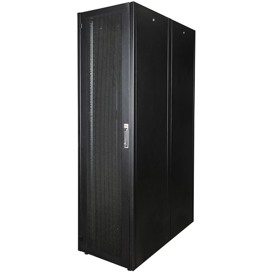 Rackmatic - Rack Cabinet 19 Mobirack standing 47U Width 600 Depth 1200 Black Perforated Door