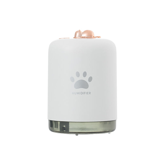 Mini Cute Humidifier, 300ml Mini Humidifier Cute, LED Humidifier with Night Light, USB Humidifiers, desktop humidifiers (White)