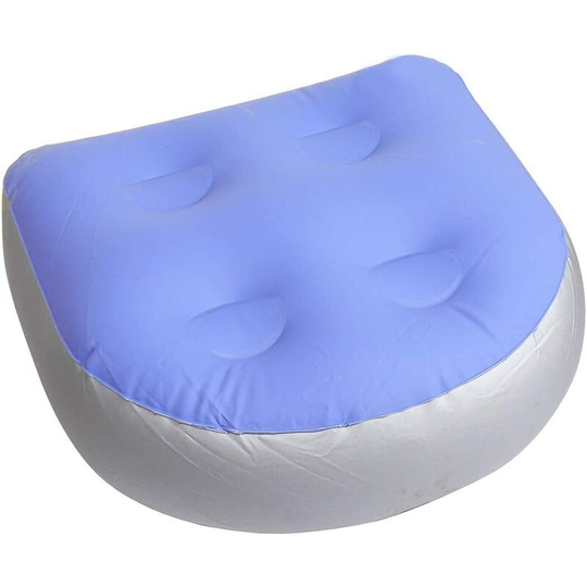 Soft inflatable back spa cushion - Spa accessory - Relaxing booster for bathtub, jacuzzi - Massage mat for adults and children - Blue Soekavia