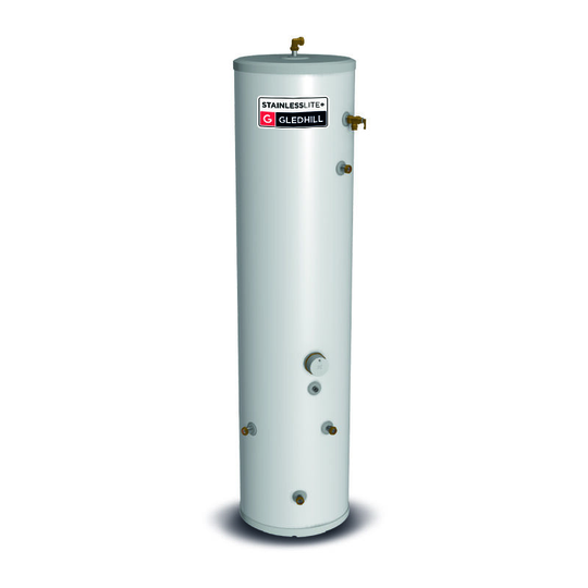Stainless Lite Plus Heat Pump Slimline Unvented Cylinder 210 Litre - Gledhill