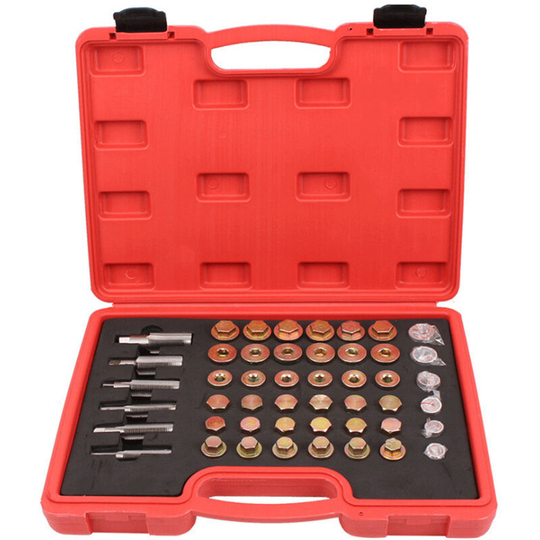 114PCS Oil Pan Thread Repair Set Automotive Crankcase Speed-changing Box Drain Plug Tool,model: 114PCS