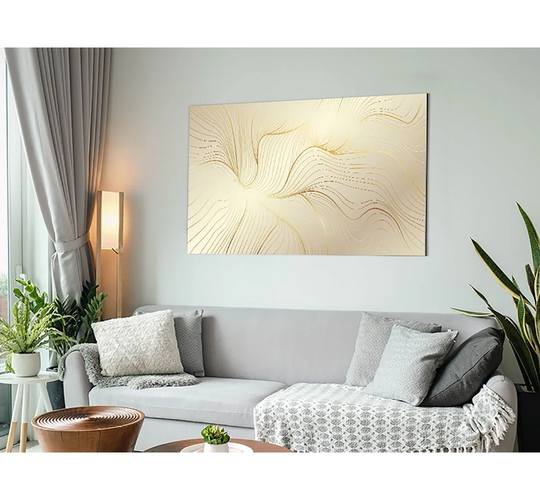 Lines of Power - Unframed Painting on Metal