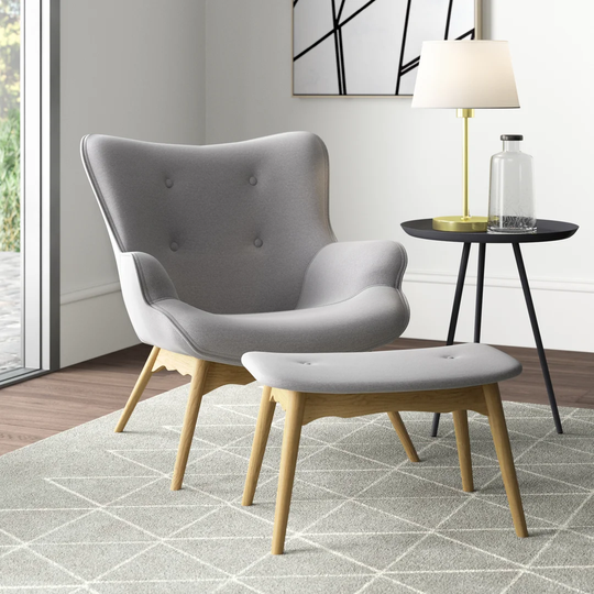 Jolene Lounge Chair and Footstool