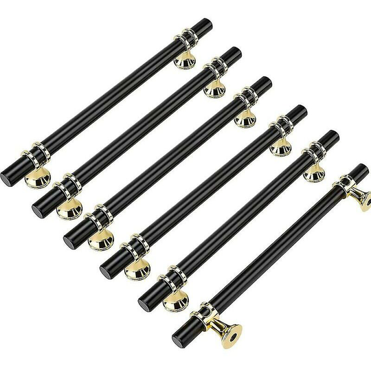 One set of 6 kitchen cabinet handles with zinc alloy screws (hole pitch 192mm)