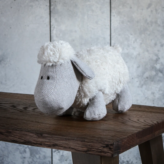 Kenneth Sheep Corduroy Fabric Weighted Floor Stop