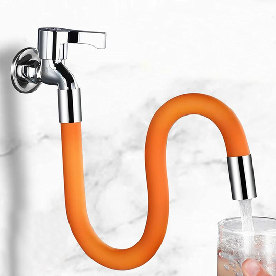 Kitchen Faucet Extension Spray Hose, 360 Degree Movable Kitchen Faucet Hose Universal Foam Extension Tube with Connector for Kitchen Bathroom (30CM)