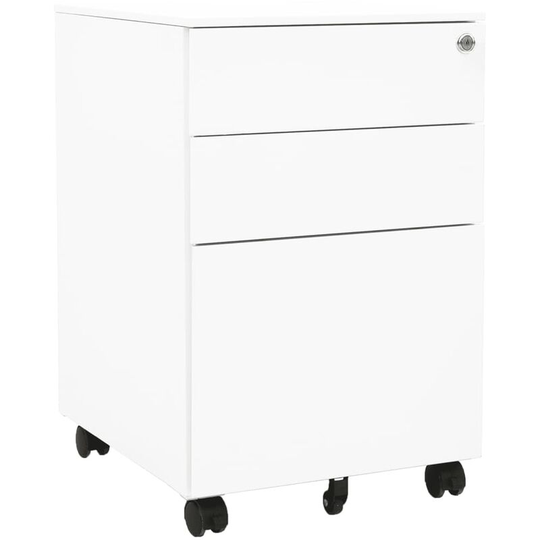 Mobile File Cabinet White 39x45x60 cm Steel Vidaxl White