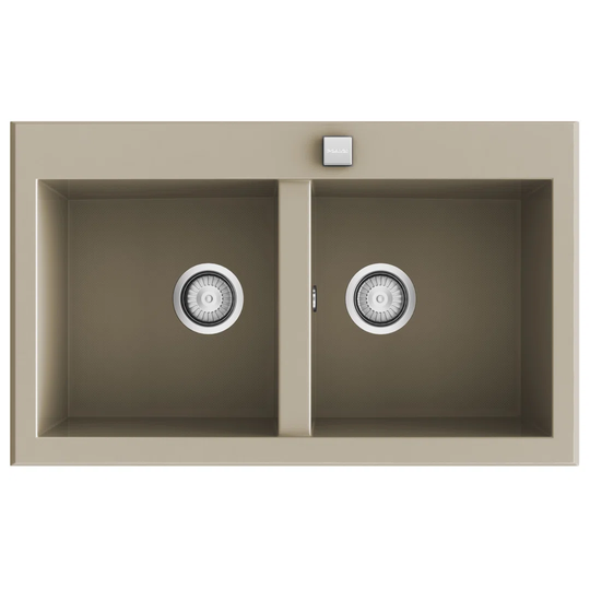 Sharan 86 Cm X 52 Cm Double Bowl Inset/Undermount Kitchen Sink