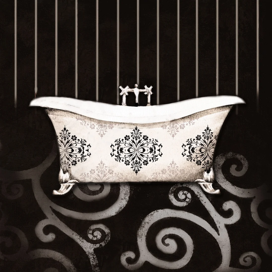 Toupe Swirl Bathtub - Wrapped Canvas Painting Print
