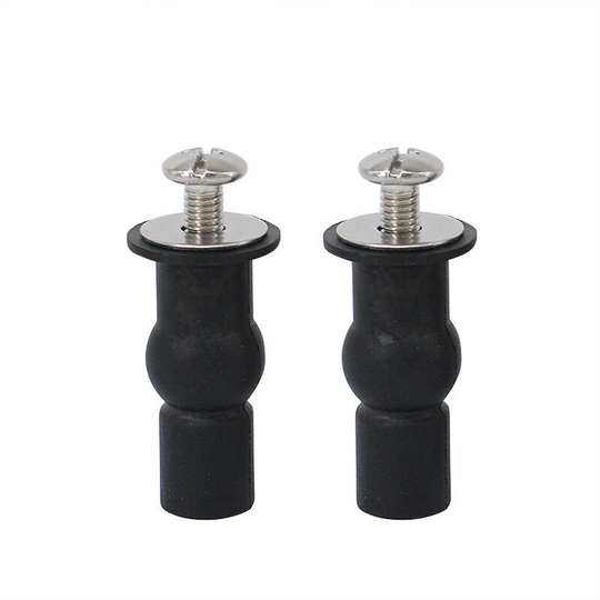 2PCS Toilet Seat Hinge Screws,Toilet Seat Top Clip,Toilet Seat Fastener Rubber Top Nut,Toilet Seat Ring Screws