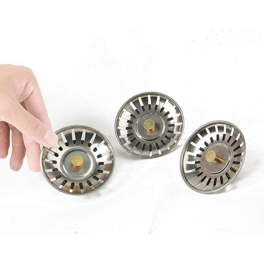 Filter cap Square cap stee inox 80MM 3PCS Wastescapers Use in kitchens and bathrooms
