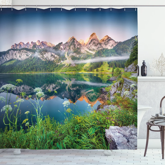 Arjeta Polyester Shower Curtain Set