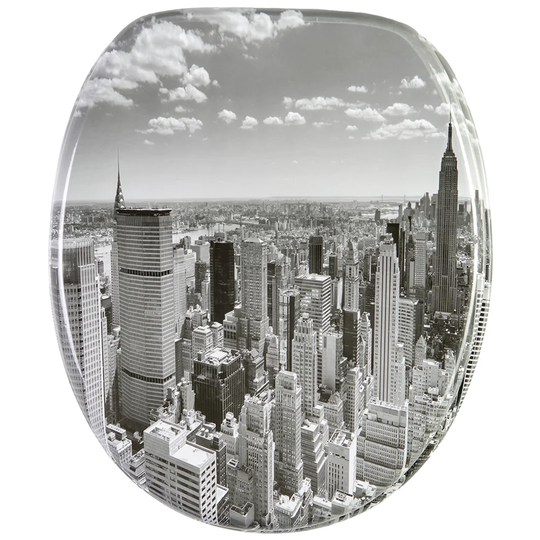 New York Skyline Soft Close Elongated Toilet Seat
