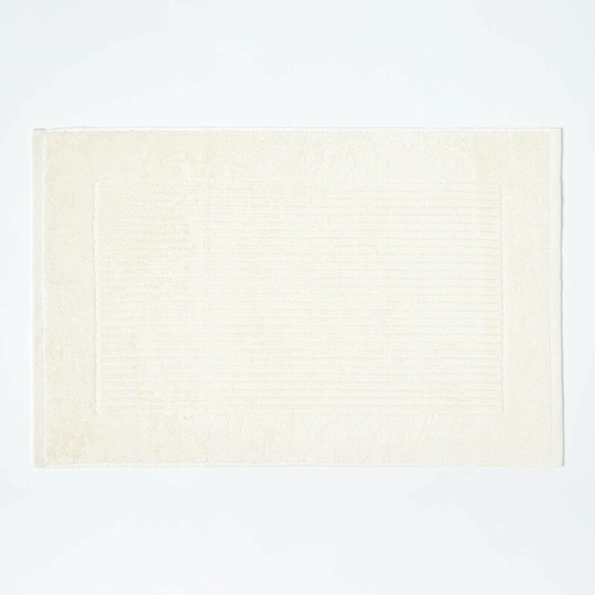 Imperial Plain Cotton Cream Bath Mat - Cream - Cream - Cream - Homescapes