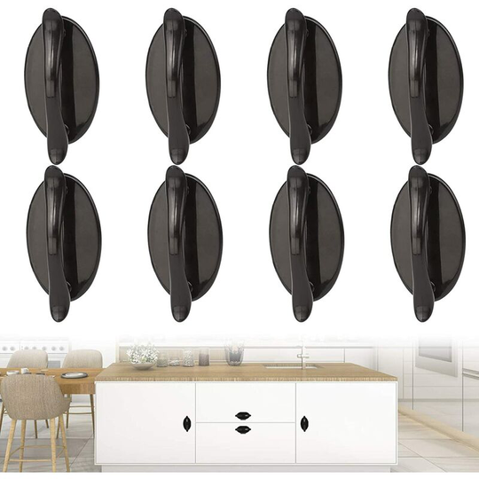 8 Pcs Self Adhesive Door Handle Adhesive Door Handle Window Self Adhesive Window Handle Plastic Furniture Handle for Doors and Windows Cabinets