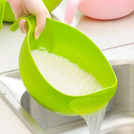 Rice Rice Washing Rice Sieve Leaking Plastic Rice Bowl Basket Kitchen Supplies Drain Basket Washing Basket Sink,Multifunctional Drain Basket with