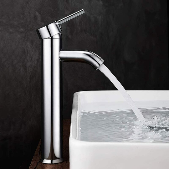 Basin Faucet,Bathroom Faucet with High Basin Mixer Tap for Bathroom Sink or Vessel, Hot and Cold Adjustable Basin Mixer Tap, Chrome Plated