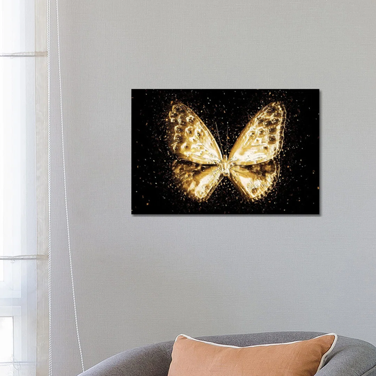 Golden - Butterfly I by Philippe Hugonnard - Wrapped Canvas Art Prints