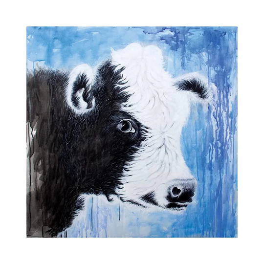 Black and White Cow by Michelle Faber - Wrapped Canvas Graphic Art