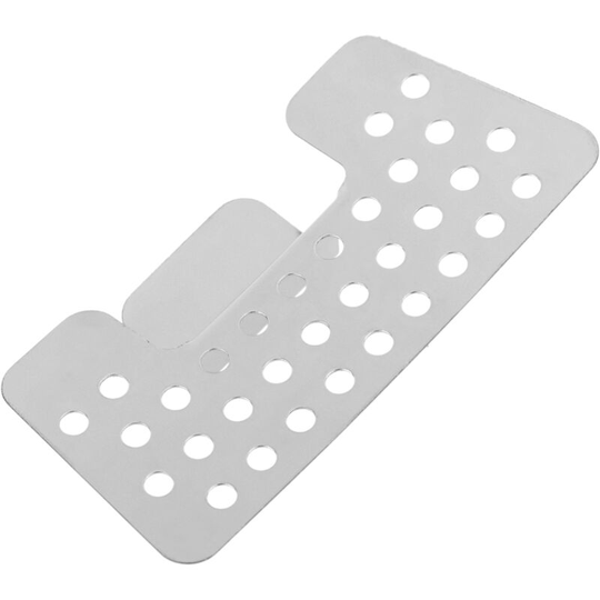Screen filter for wall-mounted urinal in chrome and white stainless steel - Primematik