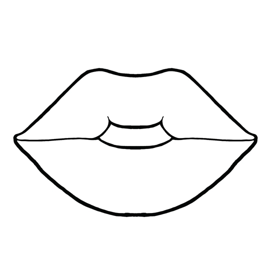 Line Lips - Wrapped Canvas Graphic Art
