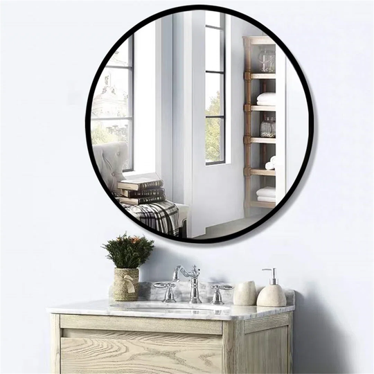 Byoung Round Metal Framed Wall Mounted Makeup Mirror