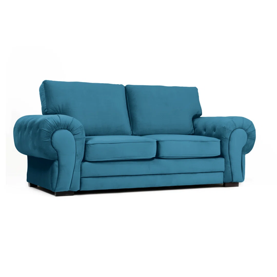 Verona 198Cm Velvet Scroll Arm Sofa