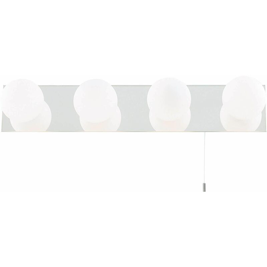Global ip44 g9 bathroom mirror chrome wall light led globe 4 lt