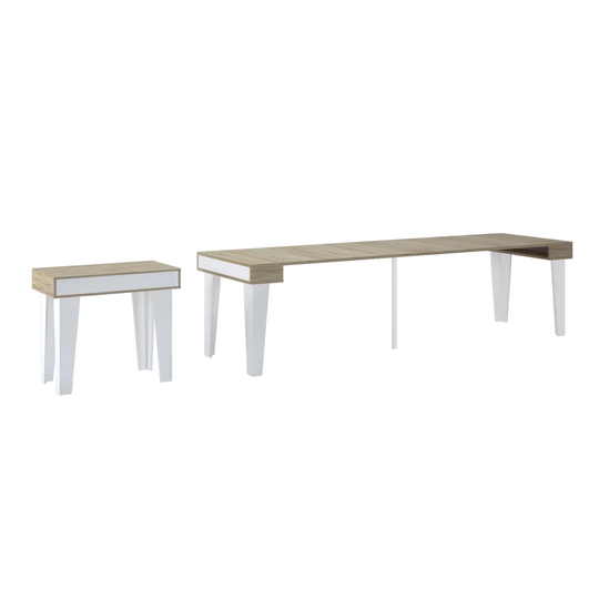 Sabin Extendable Removable Leaf Four Leg Dining Table