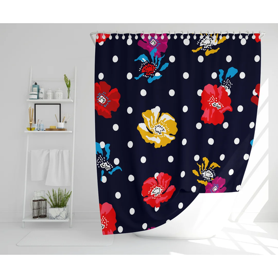 Voni Polyester Shower Curtain Set